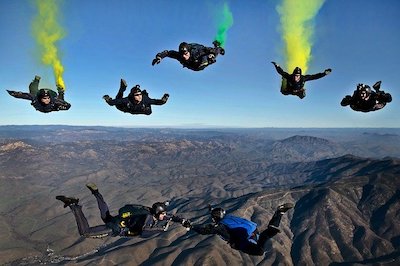 doing skydiving